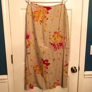 Liz Claiborne floral maxi skirt size 10